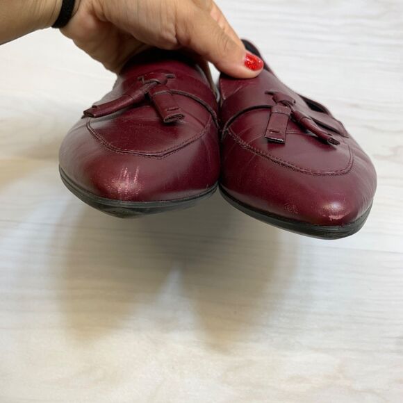 Ecco Women Leather Tassel Pointy Toe Ballerina Flat Loafer Size 39 - Picture 5 of 11